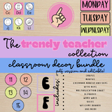 Trendy Teacher Classroom Decor I Editable I Classroom Decor