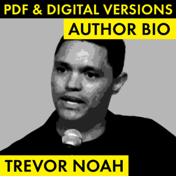 Preview of Trevor Noah Author Study Research Grid, Born a Crime, PDF & Google Drive, CCSS