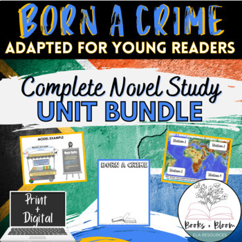 Preview of Trevor Noah's Born A Crime Adapted for Young Readers Engaging Novel Study Unit
