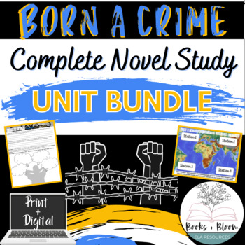 Preview of Trevor Noah's Born A Crime Engaging Novel Study Unit Bundle - Distance Learning