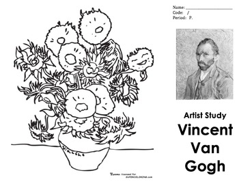 Preview of Tri-Fold Worksheet - Vincent Van Gogh