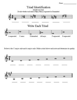 FREE Tic-Tac-Toe  Listening for Major or Minor Triads - Classful