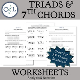 Triad and Seventh Chord Worksheets/Assessments