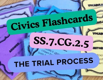 Preview of Trial Process (SS.7.CG.2.5) Flashcards