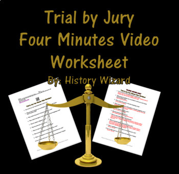 Preview of Trial by Jury Four Minutes Video Worksheet
