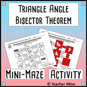 Preview of Triangle Angle Bisector Theorem Mini-Maze Activity