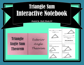 Preview of Triangle Angle Sum Foldable