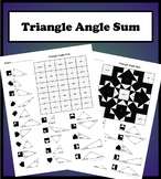 Triangle Angle Sum Theorem Color Worksheet
