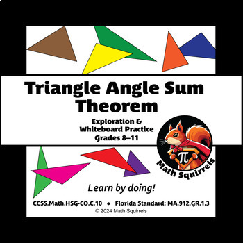 Preview of Triangle Angle Sum Theorem Exploration & Practice (Google Slides)