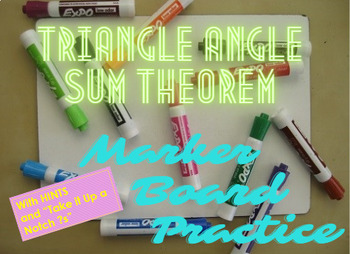 Preview of Triangle Angle Sum Theorem Practice/Activity (w/ HINTS and GT ?s) No Prep