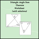 Triangle Angle Sum Theorem Worksheet (with solutions)