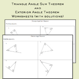 Triangle Angle Sum Theorem and Exterior Angle Theorem Work