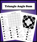 Triangle Angle Sum Theorem (with Algebra) Color Worksheet