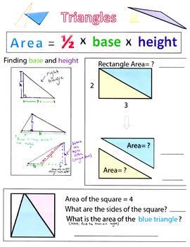 Preview of Triangle Area Worksheet