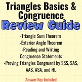 Triangle Basics & Congruence Review Study Guide/Exam Revie