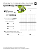 Triangle Centers Coordinate Geometry: Common Core Performa