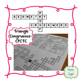 Triangle Congruence CPCTC Geometry Proofs Crossword Puzzle