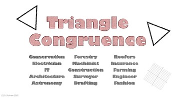 Preview of Triangle Congruence Career Poster