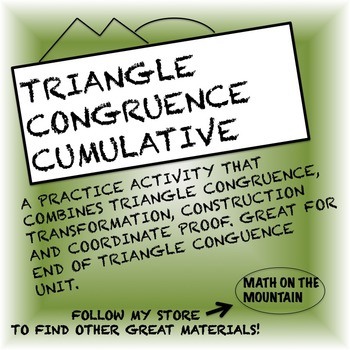 Preview of Triangle Congruence Cumulative