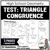 Triangle Congruence - Geometry Test