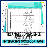 Triangle Congruence Postulates Interactive Notebook Page