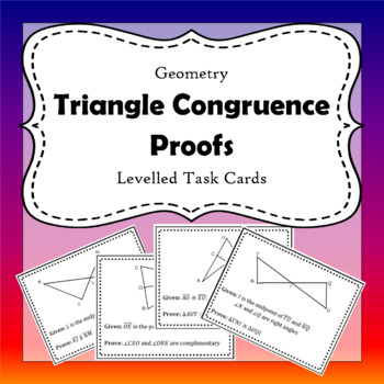 Preview of Triangle Congruence Proof Task Cards