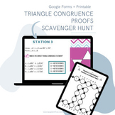 Triangle Congruence Proofs Scavenger Hunt and Task Cards
