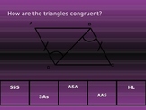 Triangle Congruence Slap the board Game