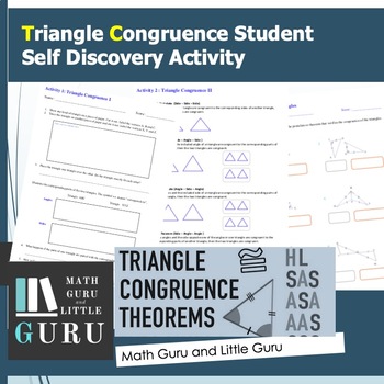 Preview of Triangle Congruence Student Self Discovery Activity