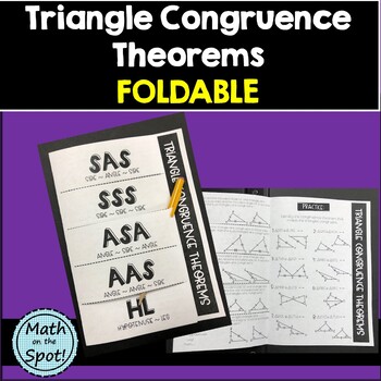 Preview of Triangle Congruence Theorems Foldable