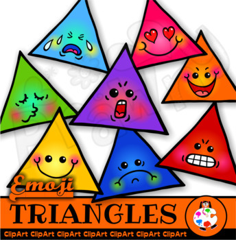 Preview of Triangle Emoticons Clip Art