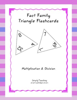 Preview of Triangle Flashcards - Fact Family Multiplication and Division