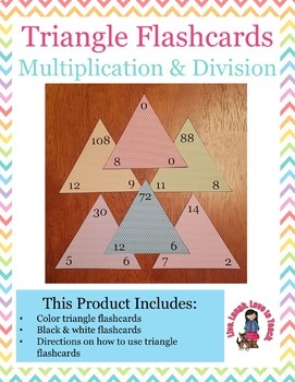 Preview of Triangle Flashcards - Multiplication and Division