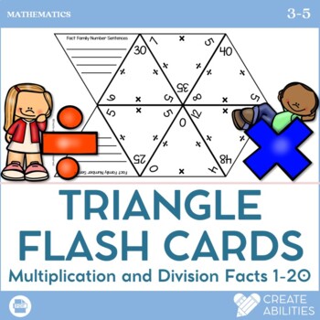 Preview of Triangle Flashcards Multiplication and Division