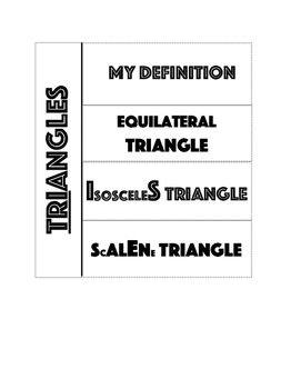 Preview of Triangle Foldable for Interactive Notebook