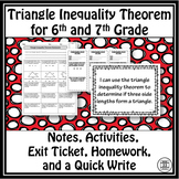 Triangle Inequality Theorem Notes and Activities