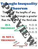 Triangle Inequality Theorem - Anchor Chart