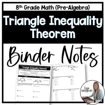 Preview of Triangle Inequality Theorem Binder Notes - 8th Grade Math