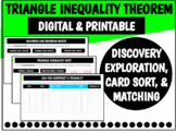 Triangle Inequality Theorem Discovery, Card Sort, & Match 