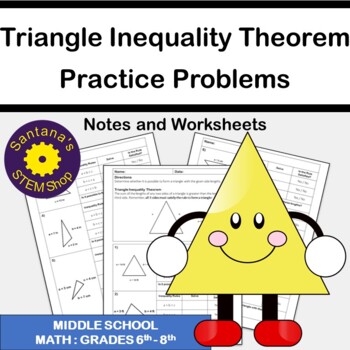 Preview of Triangle Inequality Theorem Practice Problems: Notes and Worksheets