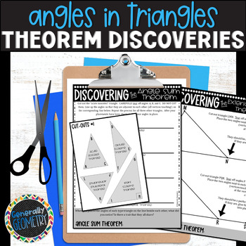 Triangle Interior Angle Exterior Angle Sum Theorem Discovery Geometry