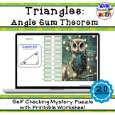 Triangle Interior Angle Sum Theorem: Self Checking Mystery