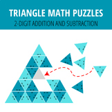 Triangle Math Puzzles | 2-DIGIT ADDITION & SUBTRACTION
