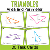 Area and Perimeter Task Cards | Area of Triangles