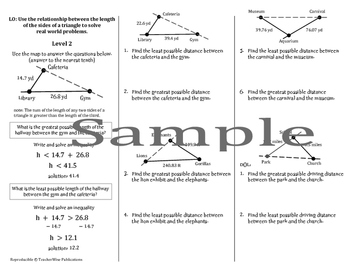 Preview of Triangle Problem Solving Mini Lessons & Homework: Types, Sides, Angles