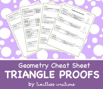 Preview of Triangle Proof Cheat Sheet