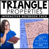 Triangle Properties Interactive Notebook Set | Digital & P