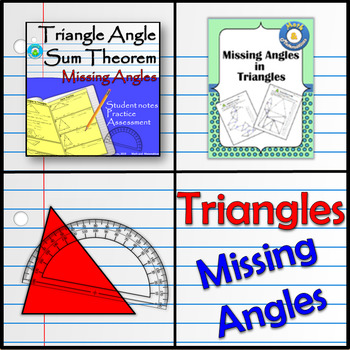 Preview of Triangle Properties - Missing Angles in Triangles