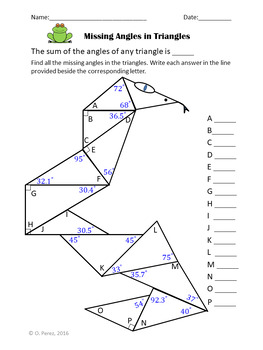 Triangle Properties - Missing Angles in Triangles by Math and Matematicas