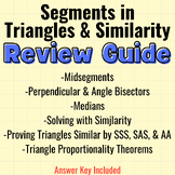Triangle Segments & Similarity Review Study Guide/Exam/Uni